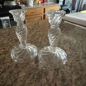 Elegant Glass Candle Holders
